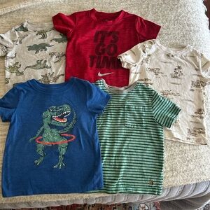 GAP, Nike, Old Navy Kids Graphic and Striped Tees - Red, Blue, Green, Beige